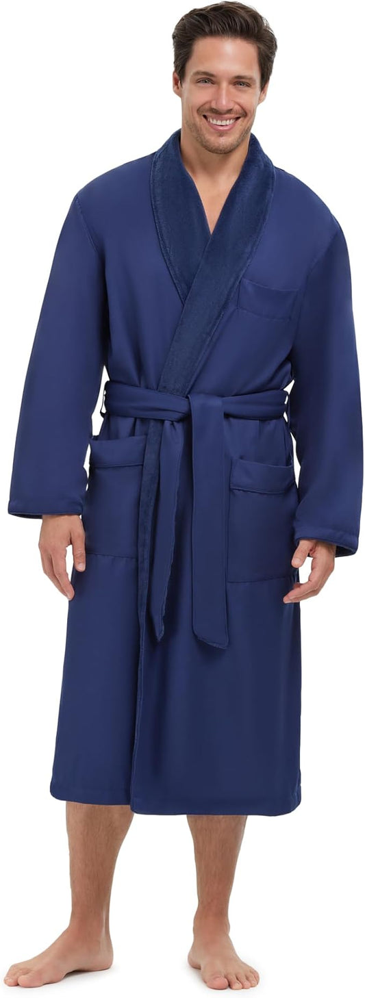 Plush Lined Microfiber Bath Robe for Women or Men - Super Soft, Durable Luxury Spa, Resort & Hotel Bathrobe, Generously Sized